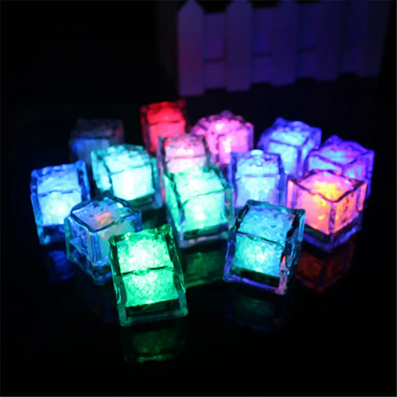 

24pcs/lot Lamps Multi color wedding celebration Rocks Water Submersible novelty party Sparkling Light Ice Without Switch
