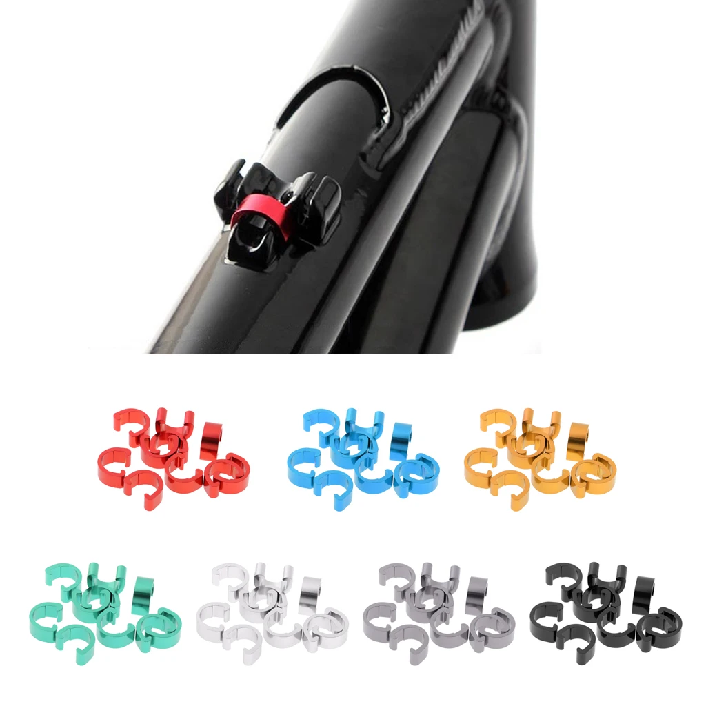 

10pcs Bike Bicycle MTB Cable C Clips Hose Brake Line Gear Clamp Fixing Buckle Hosing Guide Ties for Mountain Road Bicycle Access