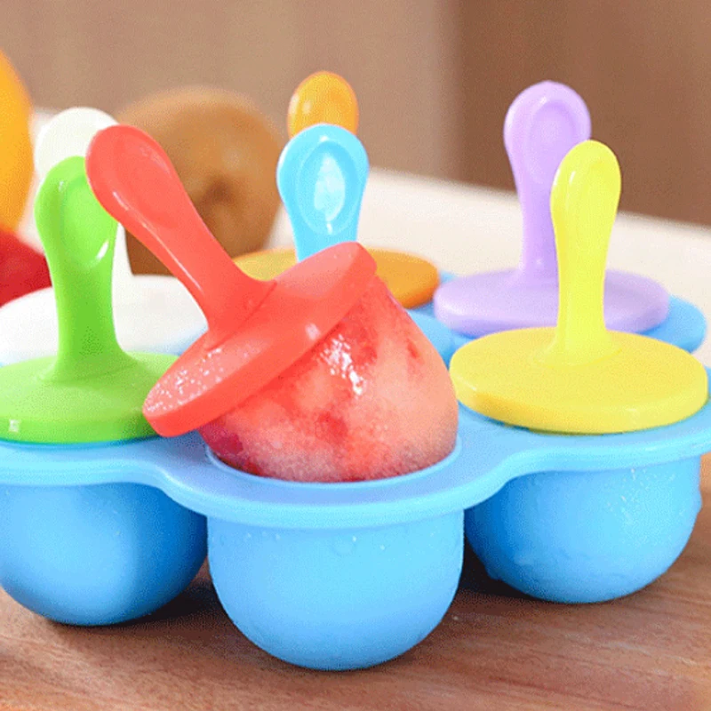 

7 Case DIY Form For Ice Cream Mold Cube Maker Candy Bar Accessories Popsicle Silicone Molds Tray Tools Lattice Box Frozen Tools