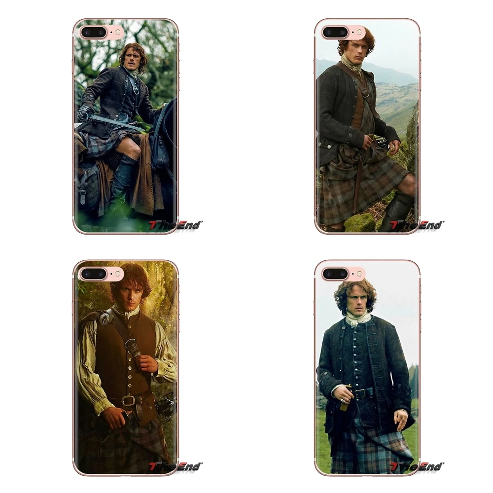 

Jamie Fraser Outlander Art Transparent Soft Shell Covers For iPod Touch Apple iPhone 4 4S 5 5S SE 5C 6 6S 7 8 X XR XS Plus MAX