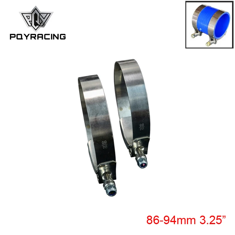 

PQY - (2PC/LOT) 3.25" CLAMPS (86-94)STAINLESS 304 SILICONE TURBO HOSE COUPLER T BOLT CLAMP KIT HIGH QUALITY PQY5255