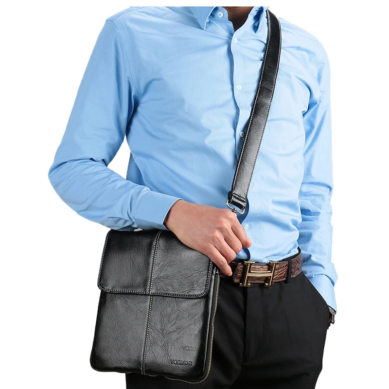 VORMOR جلد رجل أكياس الذكور Crossbody أكياس صغيرة رفرف عارضة حقيبة ساعي الأزياء الرجال حقيبة كتف مجموعة VORMOR جلد رجل أكياس الذكور Crossbody أكياس صغيرة رفرف عارضة حقيبة ساعي الأزياء الرجال حقيبة كتف مجموعة