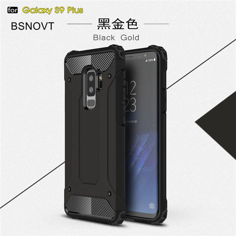 

Phone case sFor Samsung Galaxy S9 Plus Cover Anti-knock Soft Silicone+ Hard Plastic Case For Samsung Galaxy S9 Plus Fundas 6.22