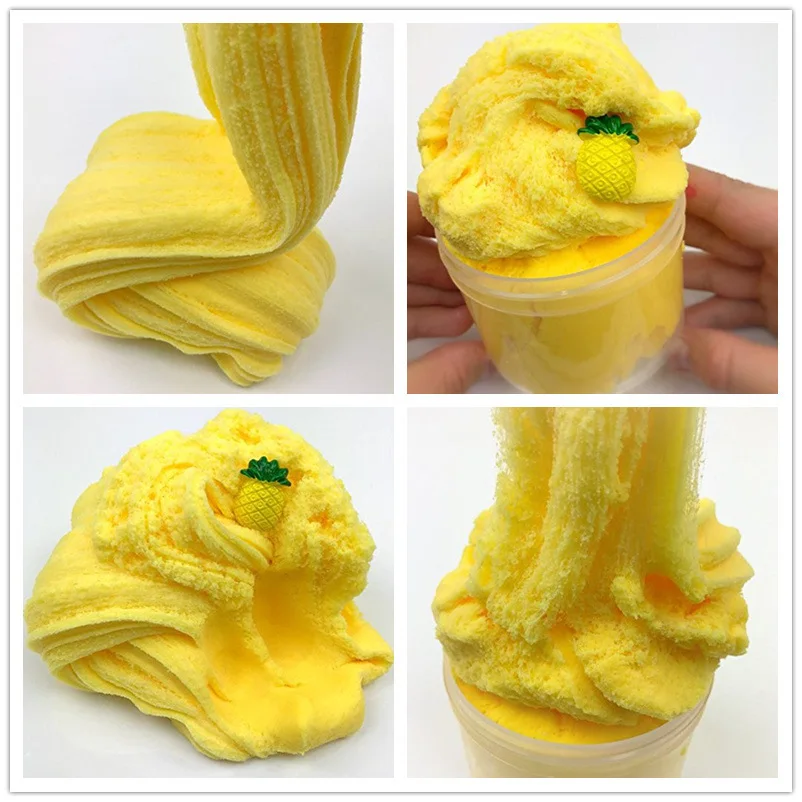 60ML Slime Pineapple silk mud brushed mud history lyme Cloud mud thousand silk mud DIY unzip Puzzle toys 60ML Slime Pineapple silk mud brushed mud history lyme Cloud mud thousand silk mud DIY unzip Puzzle toys
