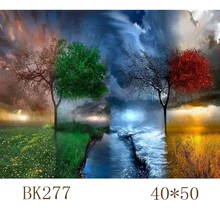 Четырехсезонная живопись по номерам современный расписанный вручную цифровая картина маслом на холсте для украшения дома