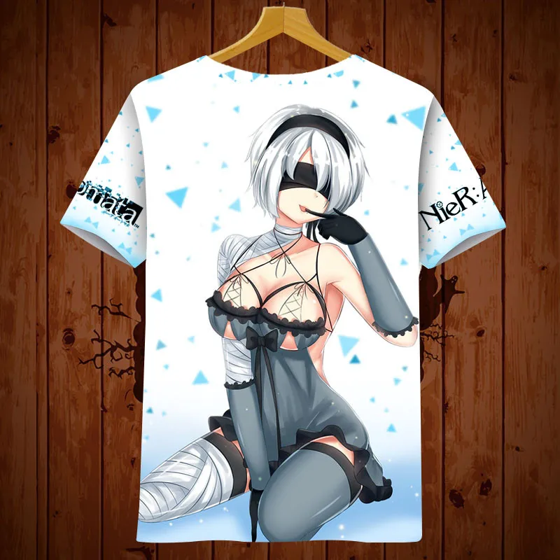 Мужская и женская короткая футболка NieR:Automata 2B Футболка Game NieR Automata 9S Косплей
