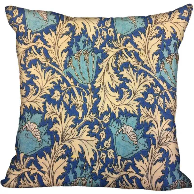 Hot Custom William Morris Square Pillowcase Custom Zippered Bedroom Home Pillow Cover Case 35X35cm,40x40cm - Цвет: 10