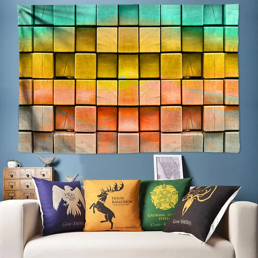 

Rainbow Wood Grain 3D Tapestry Wall Hanging Decorative Wall Tapestry Boho Hippie Wall Cloth Art Rug Tapestries Psychedelic Home
