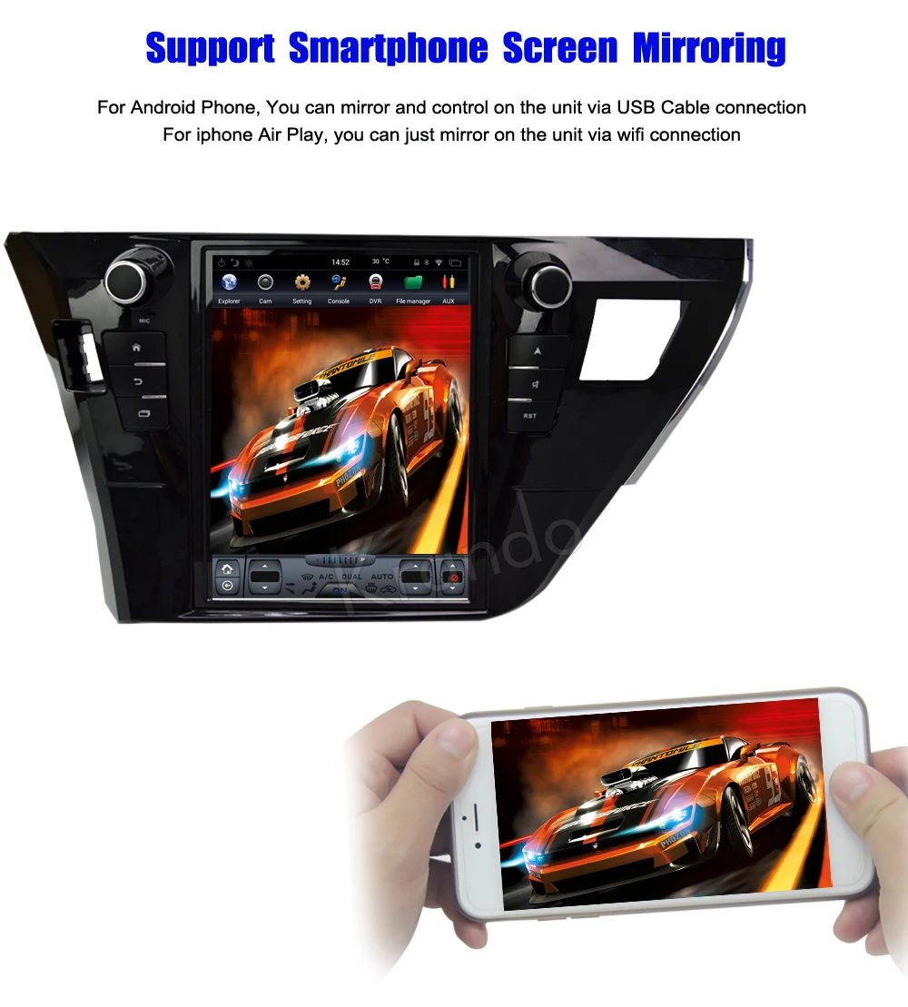 Clearance Krando Android 8.1 10.4" Vertical screen car gps navigation radio player for Toyota Corolla 2013-2016 multimedia system 8 Clearance Krando Android 8.1 10.4" Vertical screen car gps navigation radio player for Toyota Corolla 2013-2016 multimedia system 8