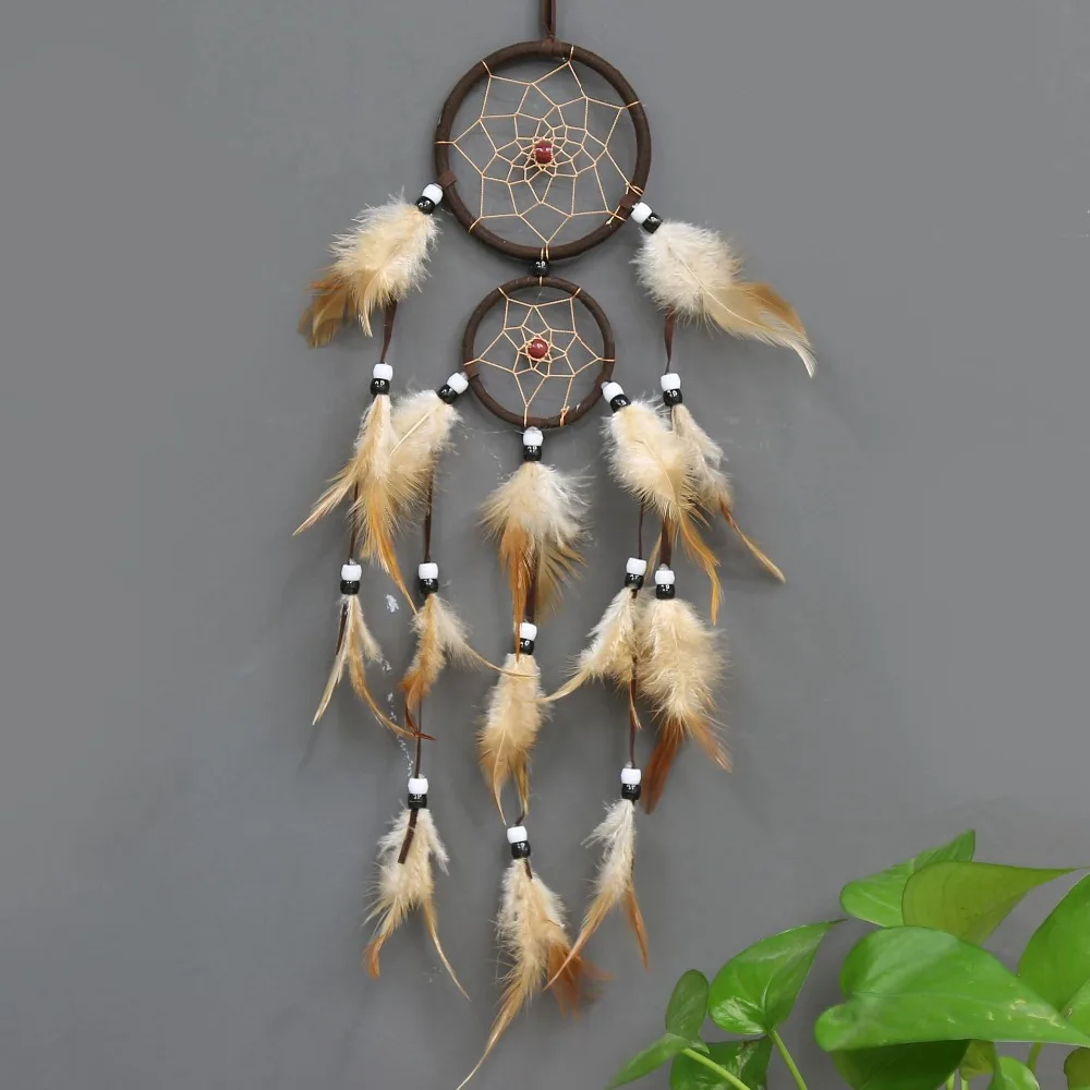 

Handmade Indian Decorative Dream Catcher Wall Hanging Dreamcatcher Feather Crafts Kids Stuff Wall Room Home Decor Wind Chimes