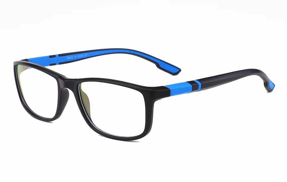 ELECCION, спортивные, стильные, оптические очки, оправа для мужчин, квадратная оправа TR90, прозрачные очки, мужские очки для близорукости, oculos de grau - Цвет оправы: C4. Black - Blue