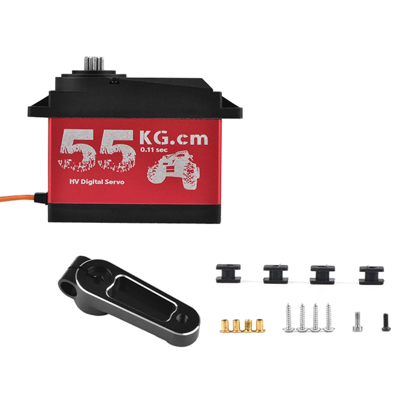 

S0650 Large 55Kg Hv High Torque Metal Gear Digital Servo For Rc Car Boat Airplane Hpi Rovan Km Baja 5B 5T Rc Servo