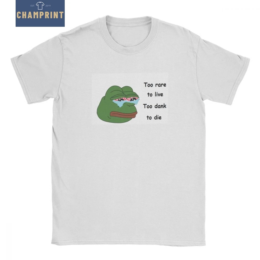 

Men's Pepe Frog Sad T Shirt Funny Meme Pure Cotton Clothes Awesome Short Sleeve Crewneck Tees Gift Idea T-Shirt