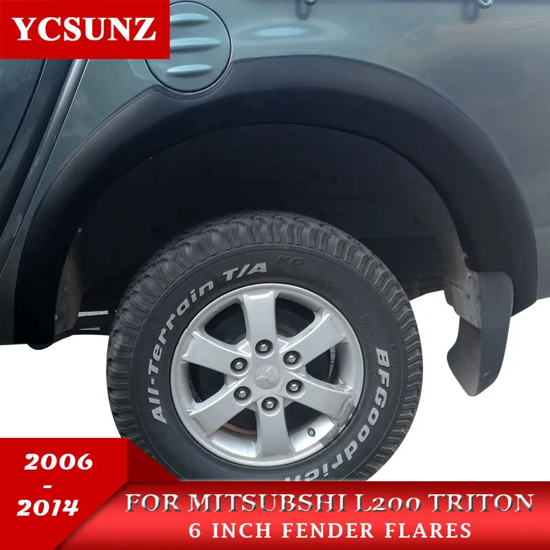 Для Mitsubishi Triton 2006- OEM дизайн крыло вспышка для Mitsubishi L200 автомобильный Стайлинг ABS брызговик автомобильные аксессуары YCSUNZ