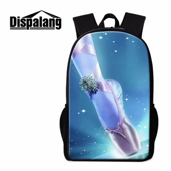 

Dispalang Cute Ballet Girls School Backpack Teenager Traveling Bags Art Dancing Girly Bookags Unique Day Pack Women Mochilas