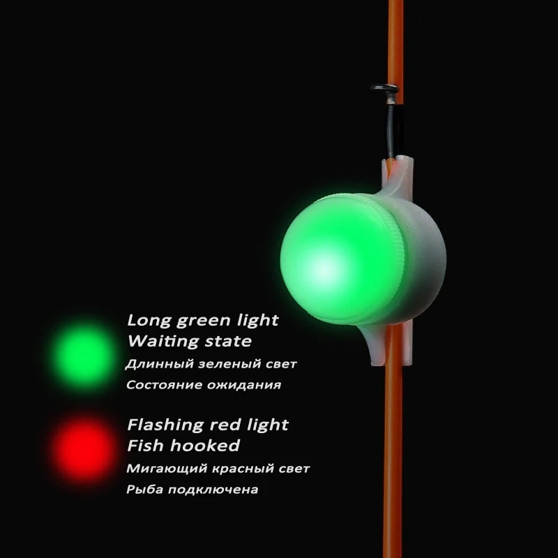Мини рыболовная сигнализация автоматический светодиодный светильник Карп ночные рыболовные снасти наконечник удочки автоматическое распознавание укуса сигнализация Pesca PJ133