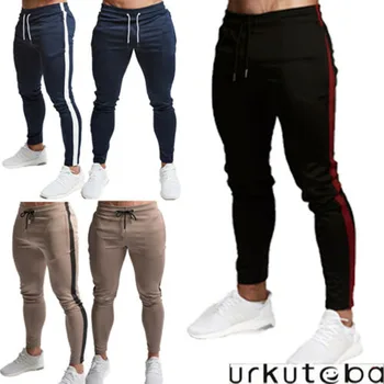 

2019 New Brand Fashion Men's Jogger Pants Fashion Sports Gym Workout Hip Hop Track Trousers Long Slacks