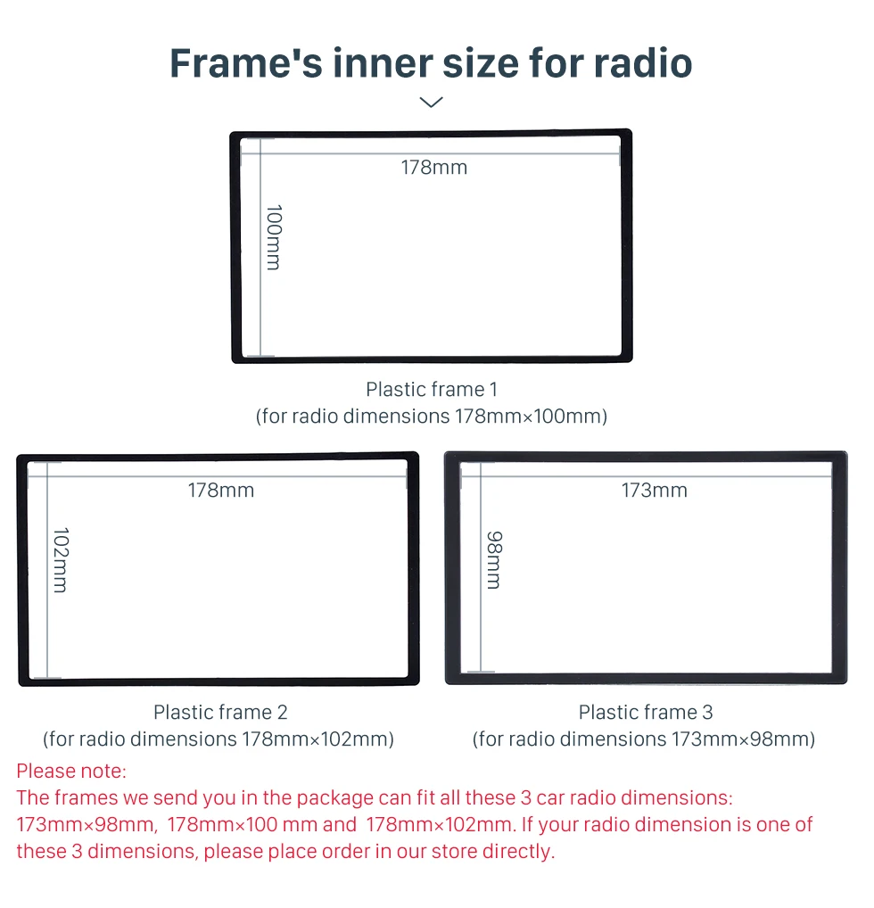 Seicane Black 2Din Car Radio Fascia Frame DVD CD Player Trim Kit Panel For Skoda Rapid Spaceback