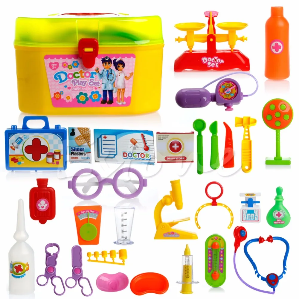 

30pcs Kids Baby Doctor Medical Play Carry Set Case Education Role Play Toy Kit