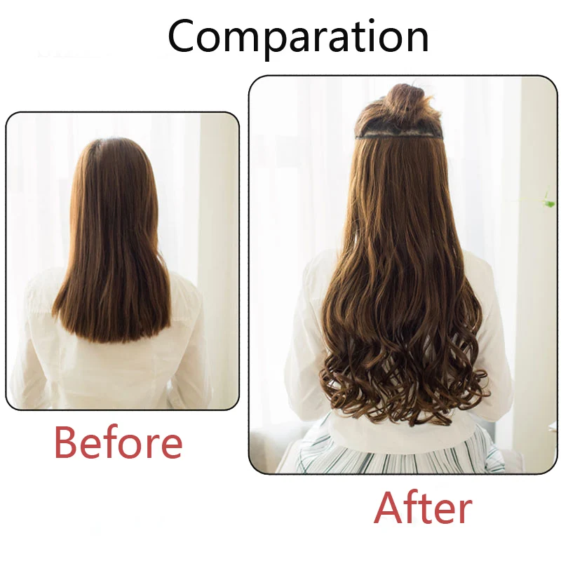 Red Clip In Hair Extensions 24 Synthetic Auburn Red Hair Weave