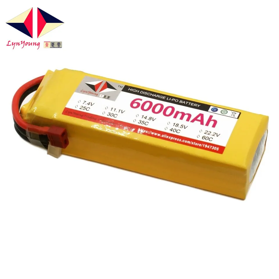 Аккумулятор HX Lipo 18 5 В 6000 мА/ч 25C 30C 35C 40C 60C для радиоуправляемого дрона