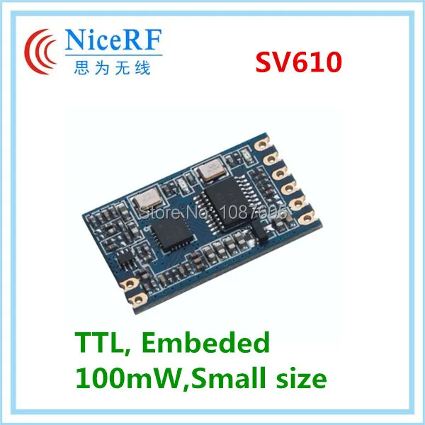 

2pcs/lot SV610 - 868mhz TTL Interface 1km~1.4km Si4432 Wireless Transmitter and Receiver RF Module