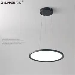 BANGERK простой современный светодиодный подвесной светильник круглый ультратонкий подвесной светильник, ресторан, офис, домашний декор