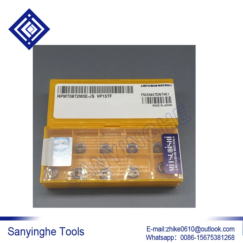 

50pcs/lots RPMT08T2MOE-JS VP15TF cnc carbide milling insert