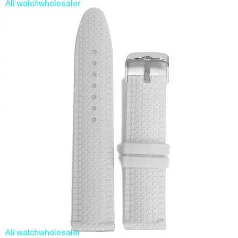 24mm Perfect White  Silicone Jelly Rubber Unisex Watch Band Straps WB1070B24JB