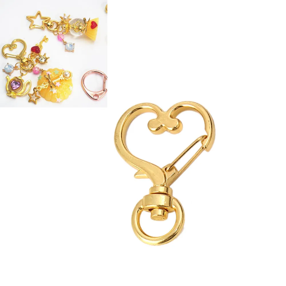 DoreenBeads цинковый сплав брелок и кольцо для ключей сердце золото розовое