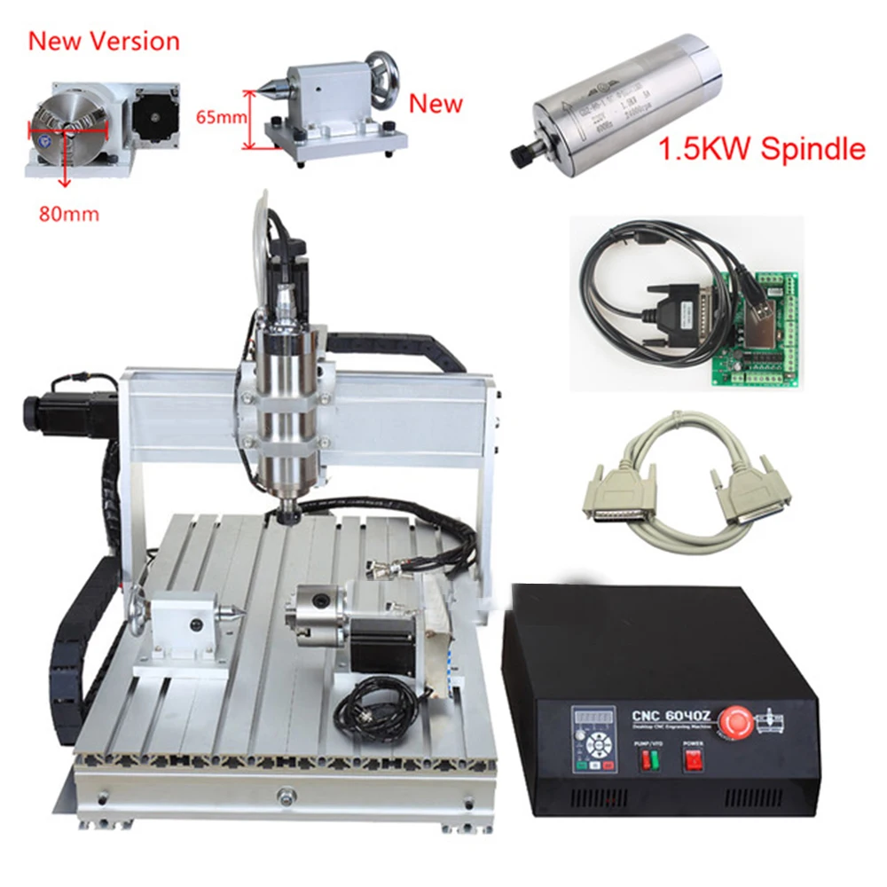 

CNC 6040 4axis1500W Engraving Machine CNC Router Woodworking Milling Engraver with Cooling system CNC Manufacturer