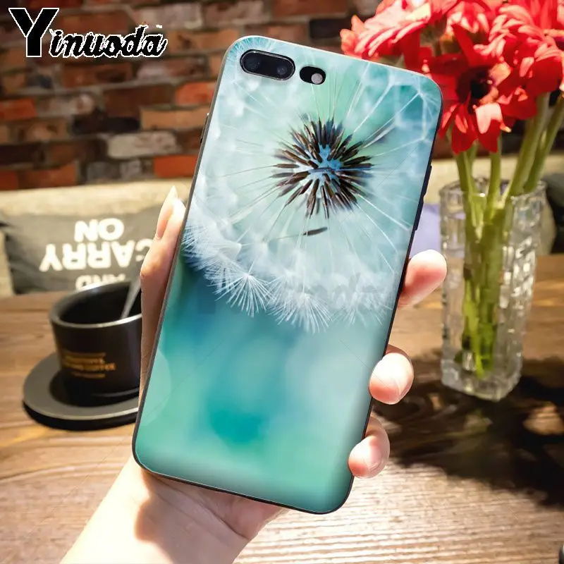 Популярный чехол Yinuoda с изображением одуванчика летающего цветка для Apple iPhone 8 7 6 6S
