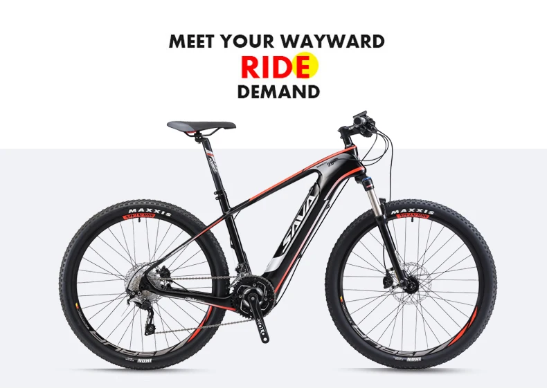 Best SAVA Adult Electric Bike Carbon Electric mountain bike Powerful ebike Electric bicycle with Shimano M8000 and 350w 36v Battery 2