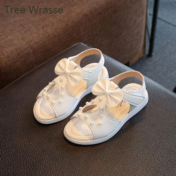 

Tree Wrasse Girls beach sandals Girls shoes 2018 New Fashion Child Sandals fashion Bow Hollow Pearl Beach Princess Shoes