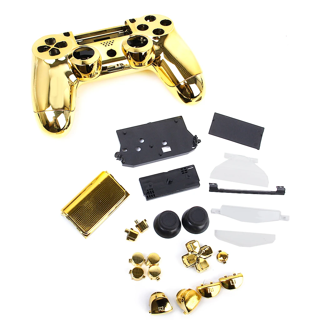 Metal Plated Full Housing Shell Case Button Kit Replacement Parts for