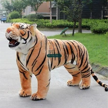 Dorimytrader Реалистичная 110 см животное плюшевая игрушка тигр большой стоящий Тигр подарок Домашнее украшение обучающие и фотографии реквизит
