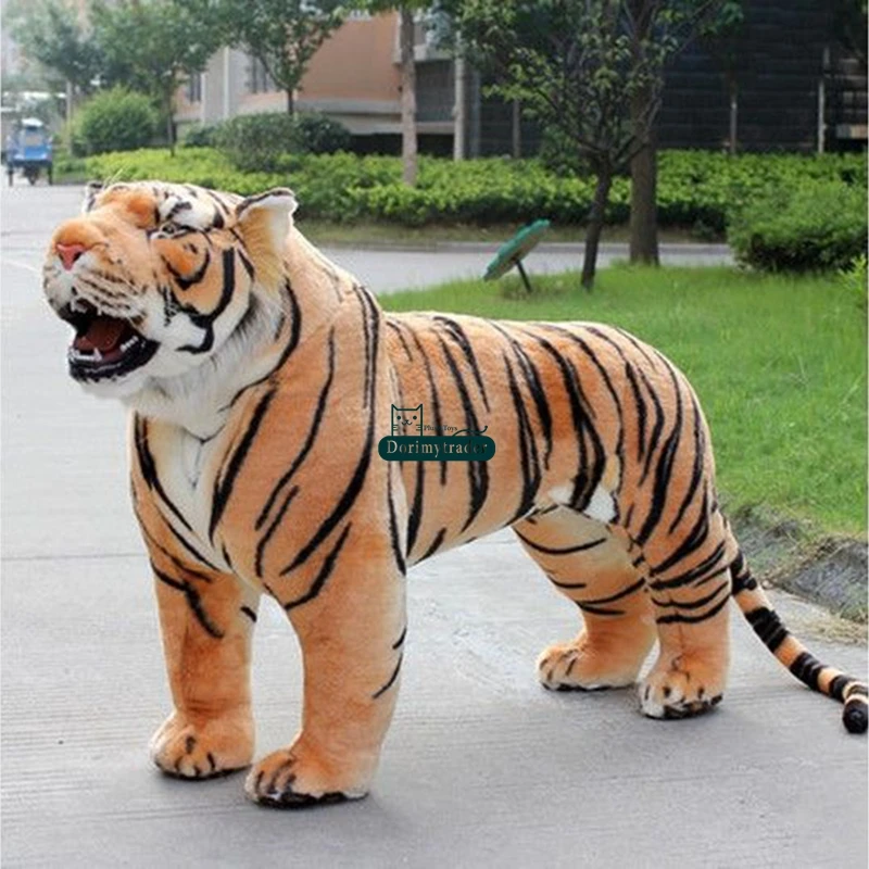Dorimytrader Lifelike 110cm Animal Tiger Plush Toy Large Standing Tiger