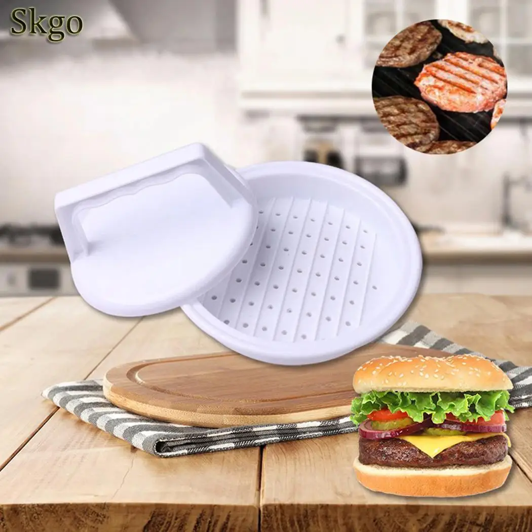 DIY белый шаблон формы прессования гамбургер моделирование Кухня Мясо круглый инструмент для пирога