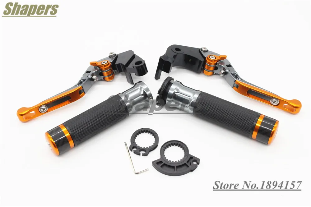 

2015 NEW! For KAWASAKI Z1000SX 2012-2013 Z1000 2007-2014 Folding Brake Clutch Levers Hand Grips Orange