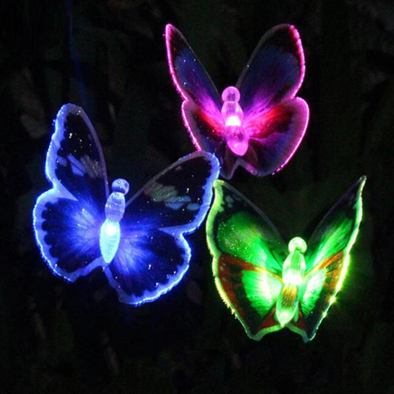 Solar Power LED Lights Butterfly Garden Lawn Yard Decorations Landscape