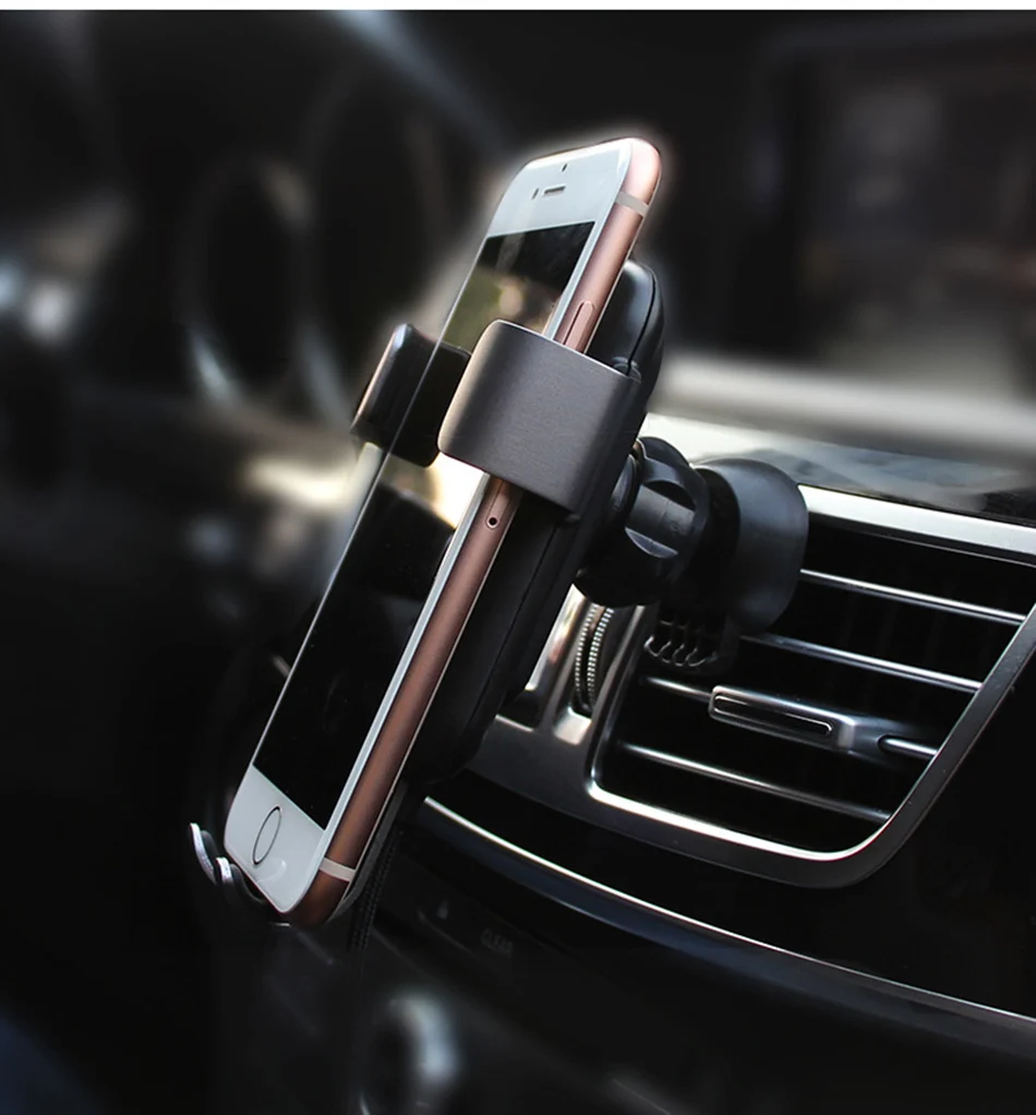 

2 In 1 Portable Car Qi Wireless Fast Charging Frame for IPhone 7 8 Plus X Samsung S6 S7 S8 Phone Stand Holder Quick Auto Charger