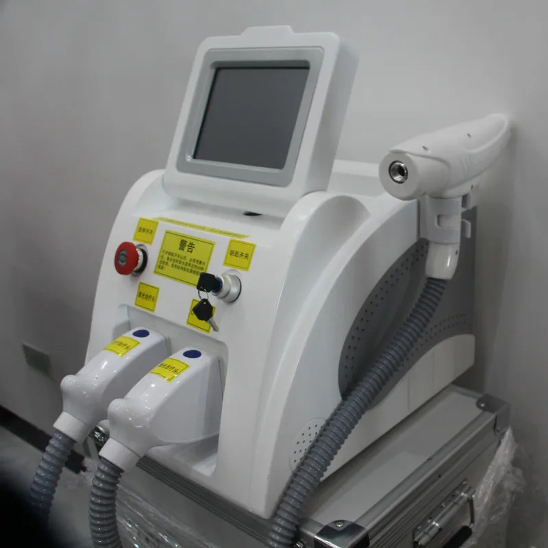  portable IPL Laser yag hair removal Price/Multifunction Laser Beauty Machine SHR IPL ND YAG with 2 