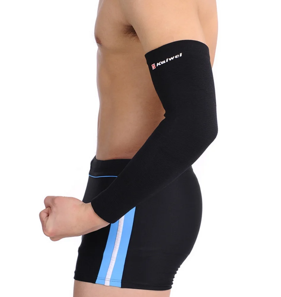 1pcs Men Elastic Gym Long Arm Sleeve Support Basketball Shooting