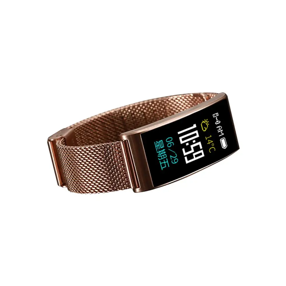 

New X3 Smart Heart Rate Bracelet Wristband Metal Colorized Screen Heart Rate Blood Pressure Monitor Step Count Motion