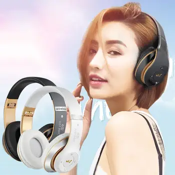 

Universal Super Bass Wireless Bluetooth Headset Headphone Bluetooth 4.1 Stereo Phone Tablet PC Headset With Radio For Xiaomi