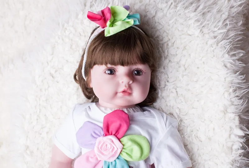 55 см мягкая силиконовая кукла-младенец, кукла принцессы, игрушка для новорожденной девочки, коллекционная кукла принцессы для малышей, подарок на день рождения, год