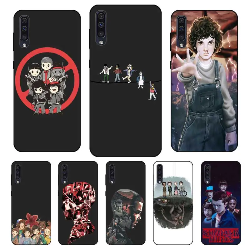 N420 Stranger Things Black Silicone Case For Samsung Galaxy A2 Core A6 A7 A8 A9 A10 A30 A40 A50 A60 A70 A80 A90 5G A20E Plus |