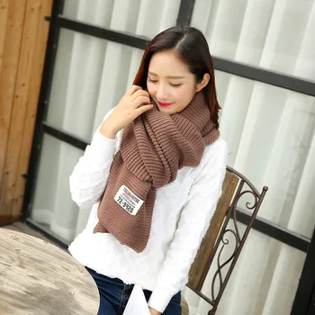 

Fashion Women Winter Warm Blanket Knitted Plush Plaid Long Thick Scarf Thickening Shawl Scarf New