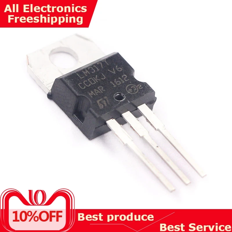 

10PCS LM317 LM317T Voltage Regulator 1.2V to 37V 1.5A TO-220
