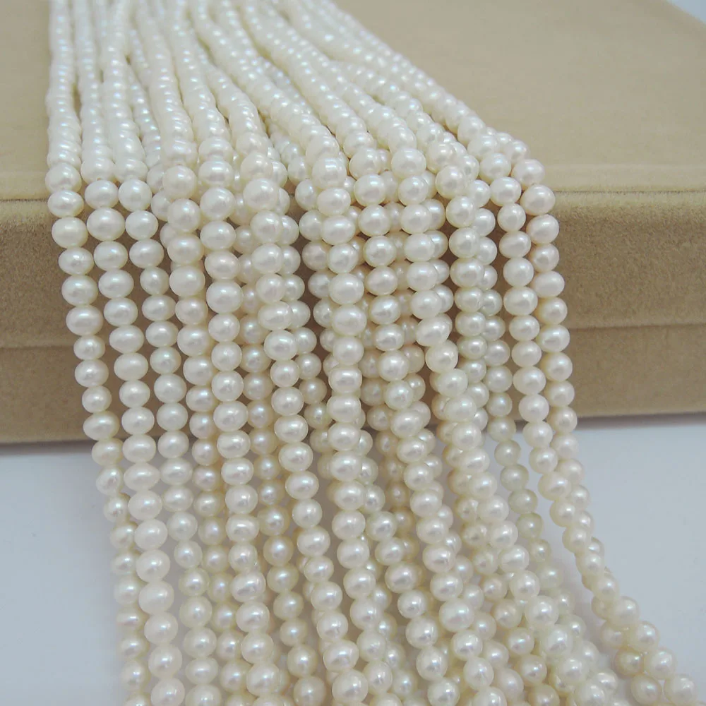 

HIGH QUALITY MINI FRESHWATER round PEARL BEADS,100% NATURE freshwater pearl material with near round shape-AAA quality-4-5 MM